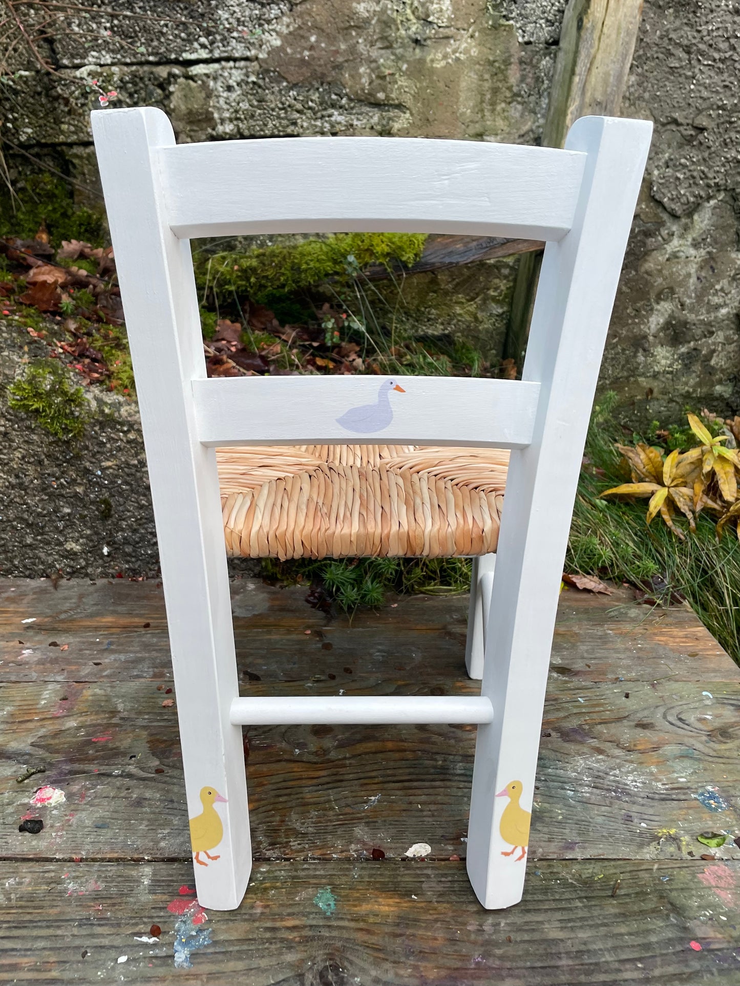 Personalised children's chair - Ducks theme - made to order