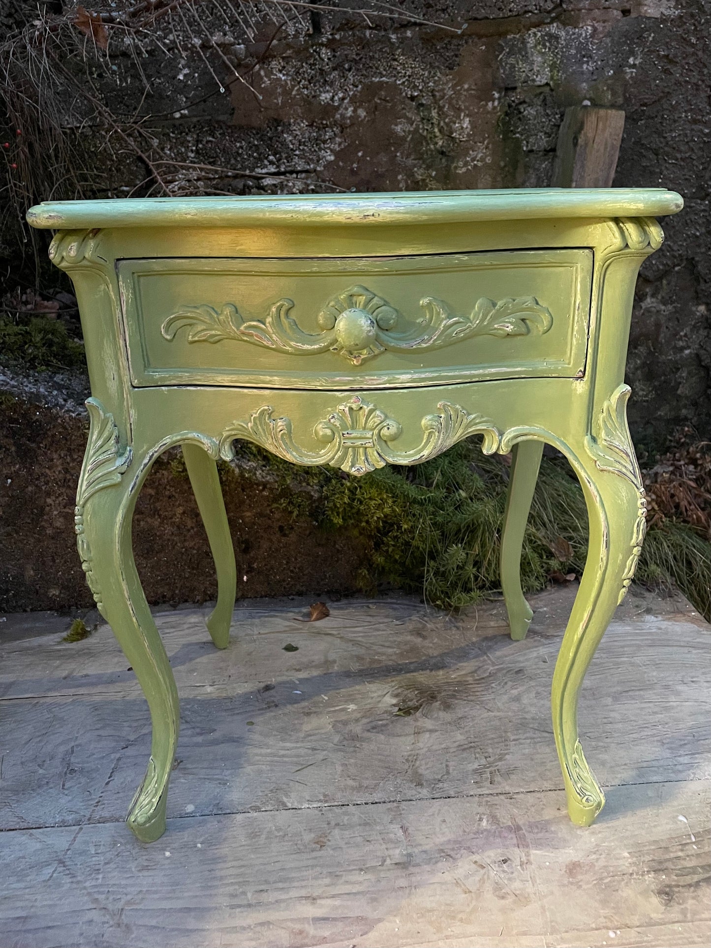 New Mahogany reproduction French bedside cabinet