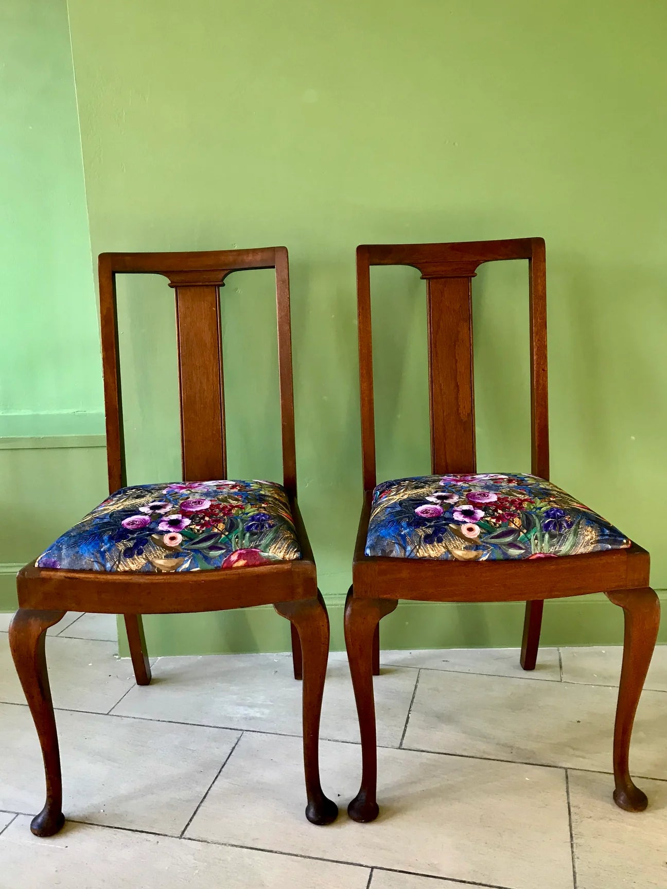 Re-upholstered matching or mismatched vintage dining chairs refinished to order
