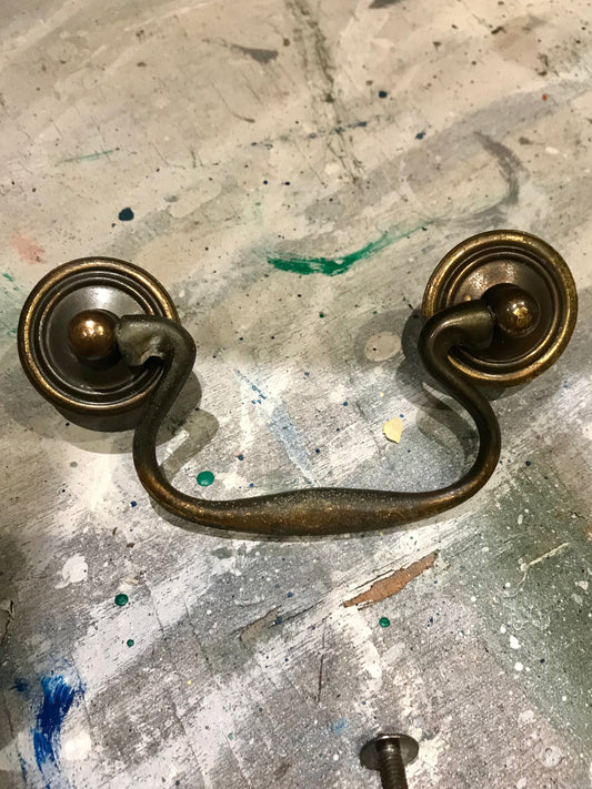 Brass Vintage furniture handle - 2 available