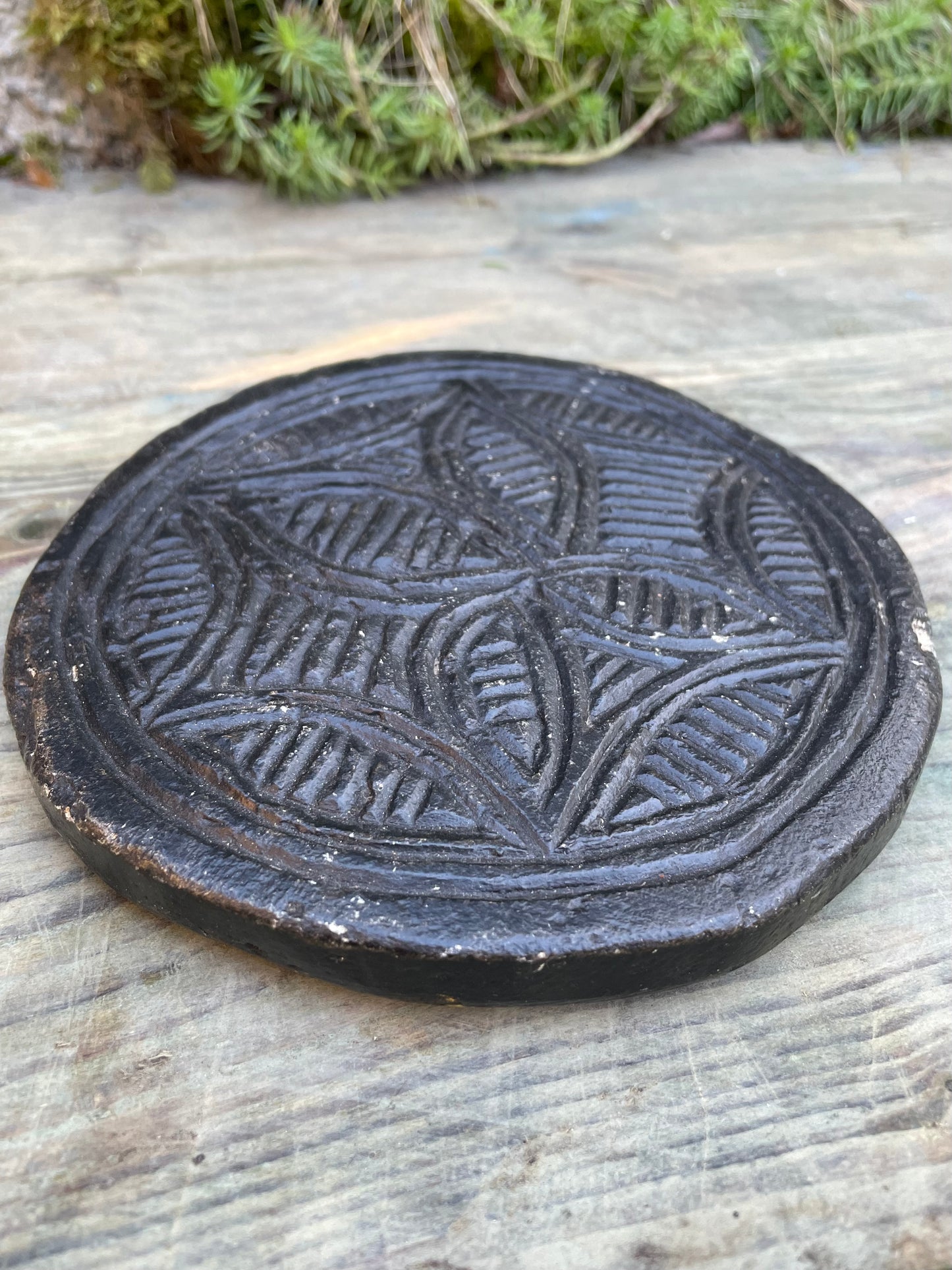 Antique stone chapati mould. These make prefect trivets and pot stands