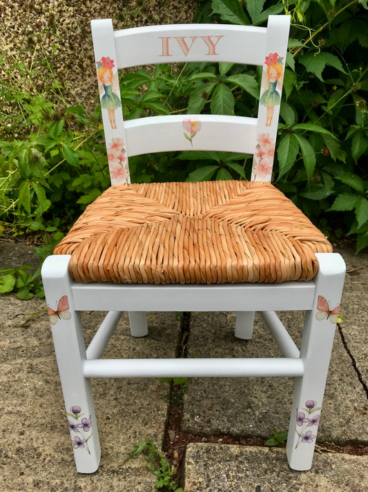 Commission for Kate - personalised children's  chair for ivy