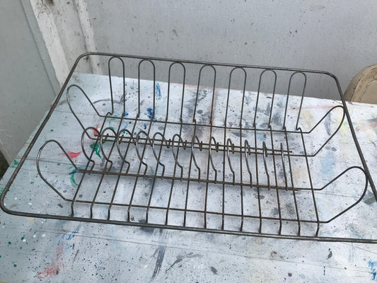 Vintage French wire dish drainer