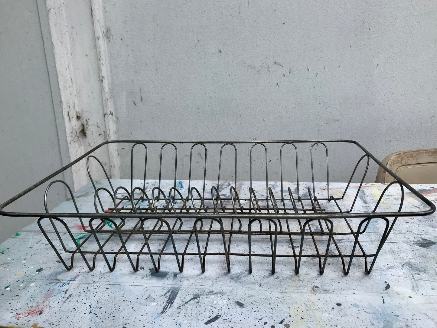 Vintage French wire dish drainer