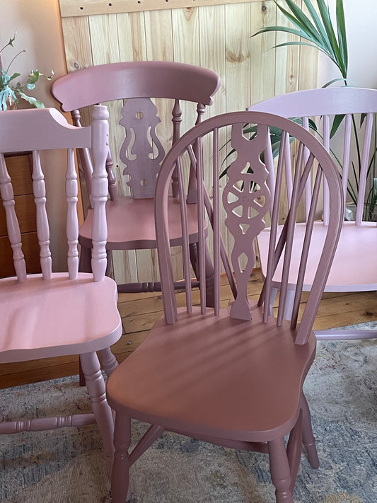 Commission for Ben 12 x mismatched dining chairs (now 10 chairs)