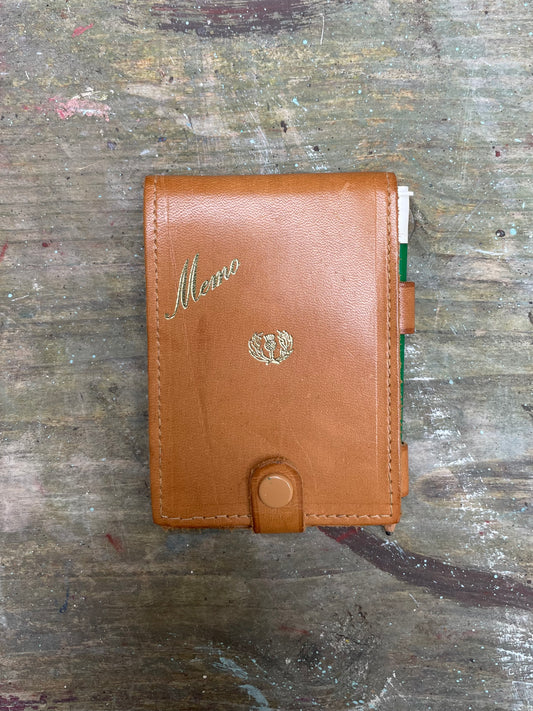 Vintage mini memo note pad and pencil
