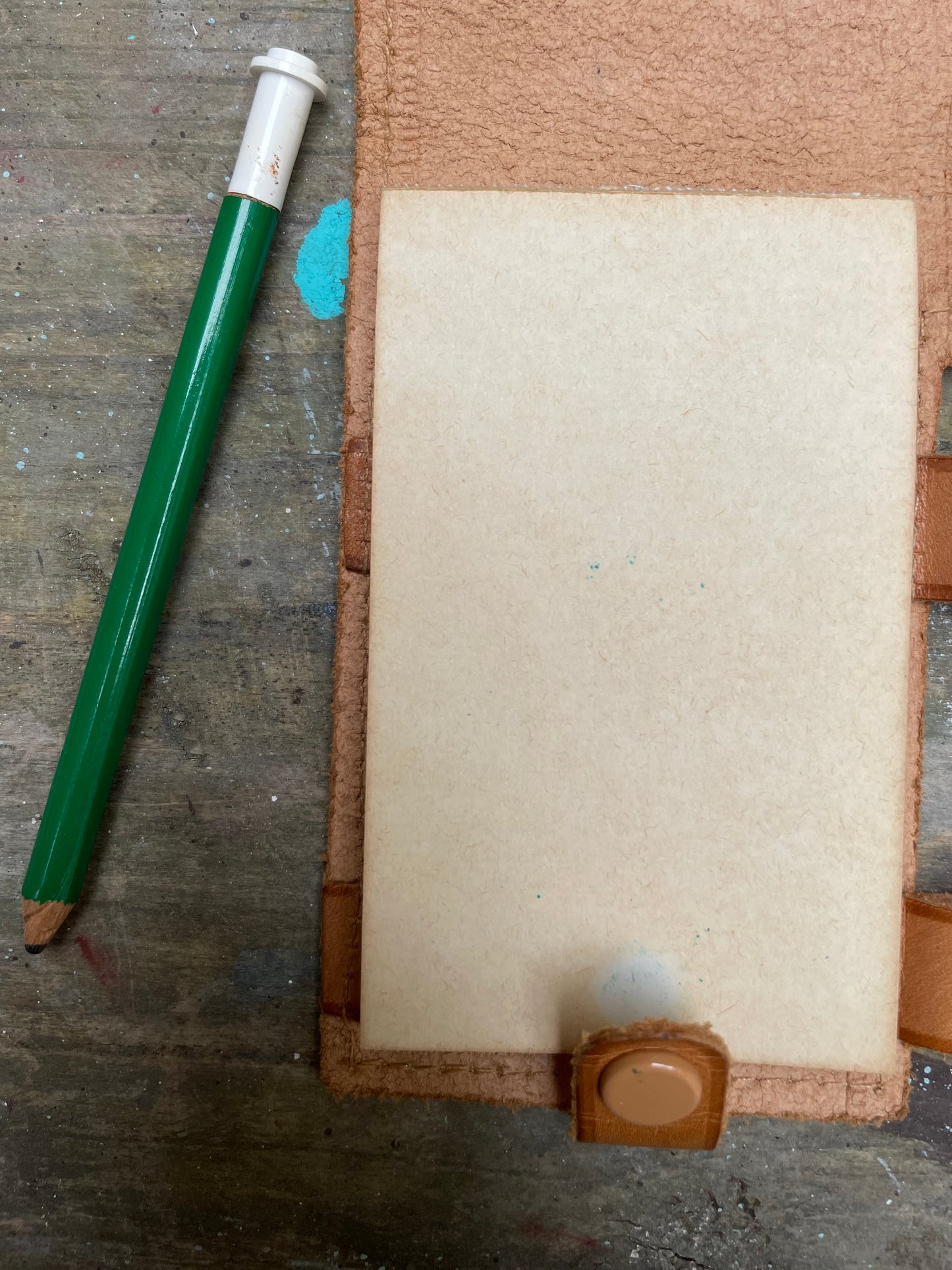 Vintage mini memo note pad and pencil