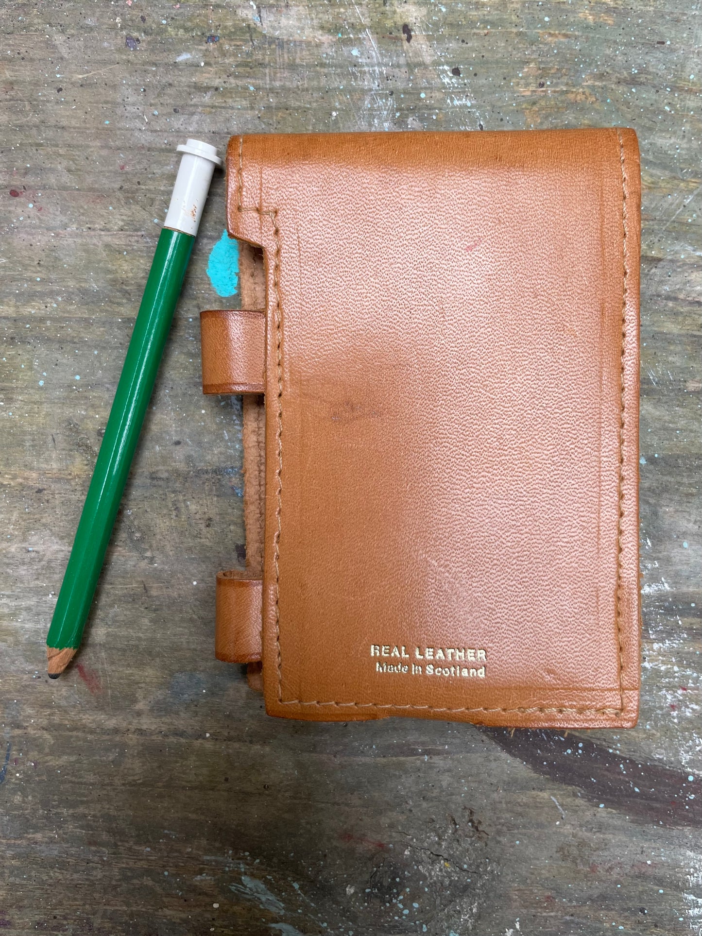 Vintage mini memo note pad and pencil