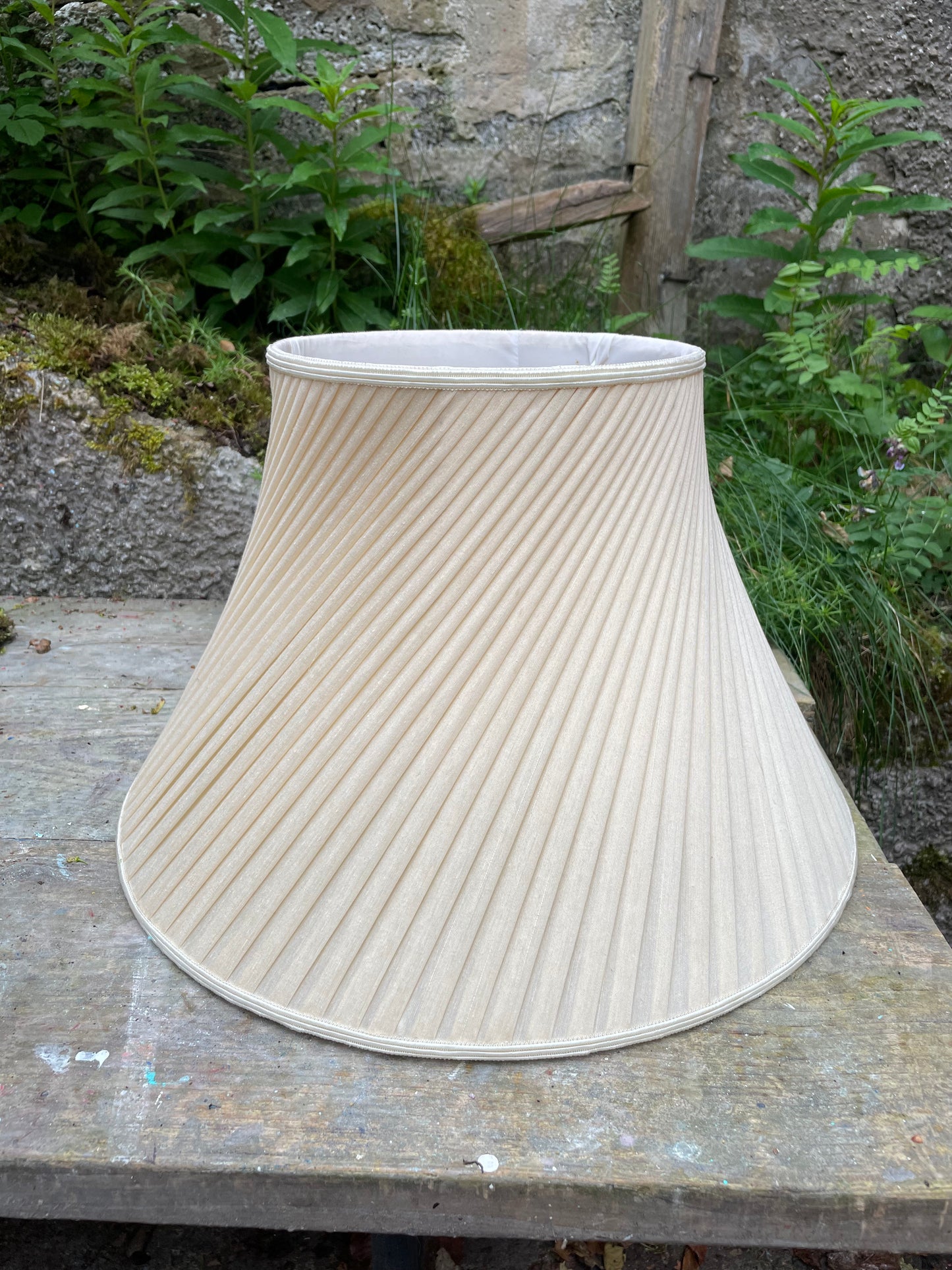 Vintage pleated standard lamp lamshade