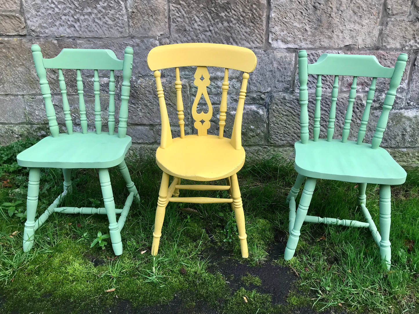 Mismatch vintage dining chairs painted to order in Annie Sloan Chalk Paint