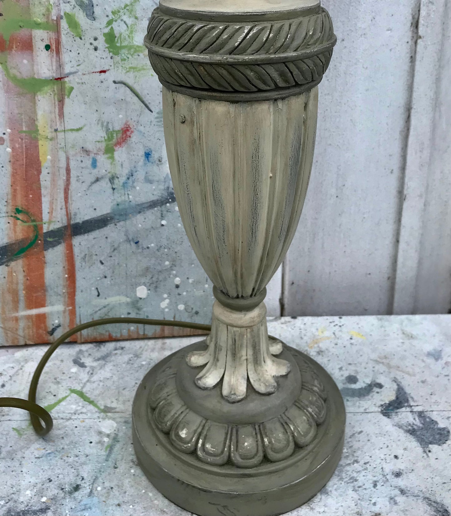 Vintage Lamp revamp - Re wired and painted in a vintage style