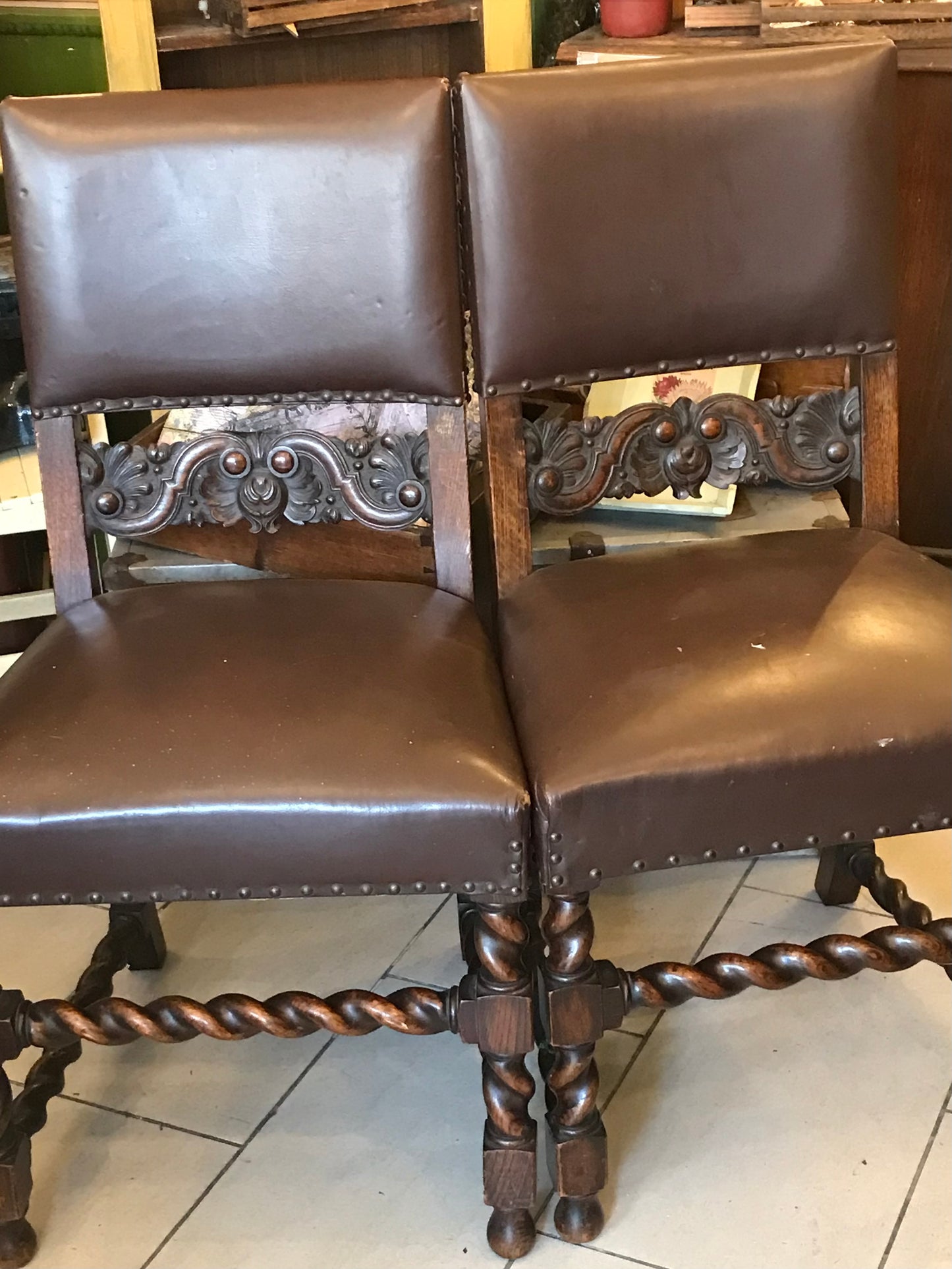Set of  3 Antique vintage throne chairs  available for reupholstery and painting your choice of colour