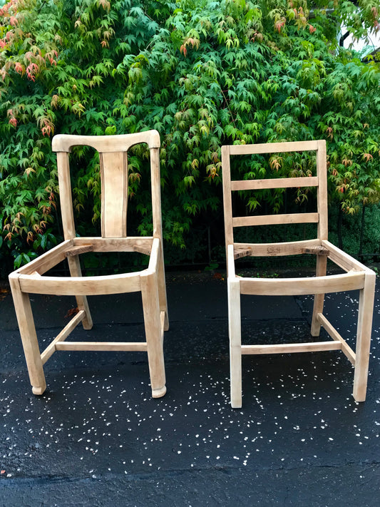 Commission for Leo  2 refurbished dining chairs