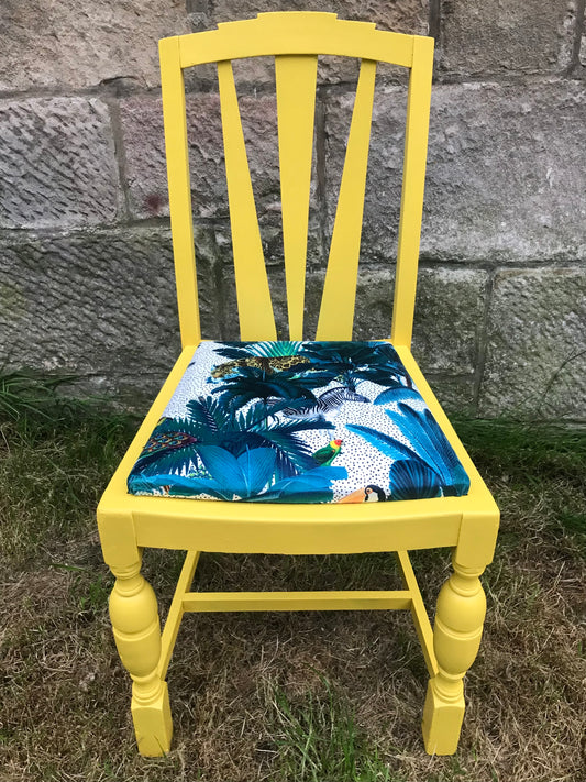 Commission for Sarah - yellow painted vintage chair