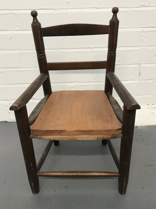 Vintage children's chairs with macrame woven seat painted in your choice of colour