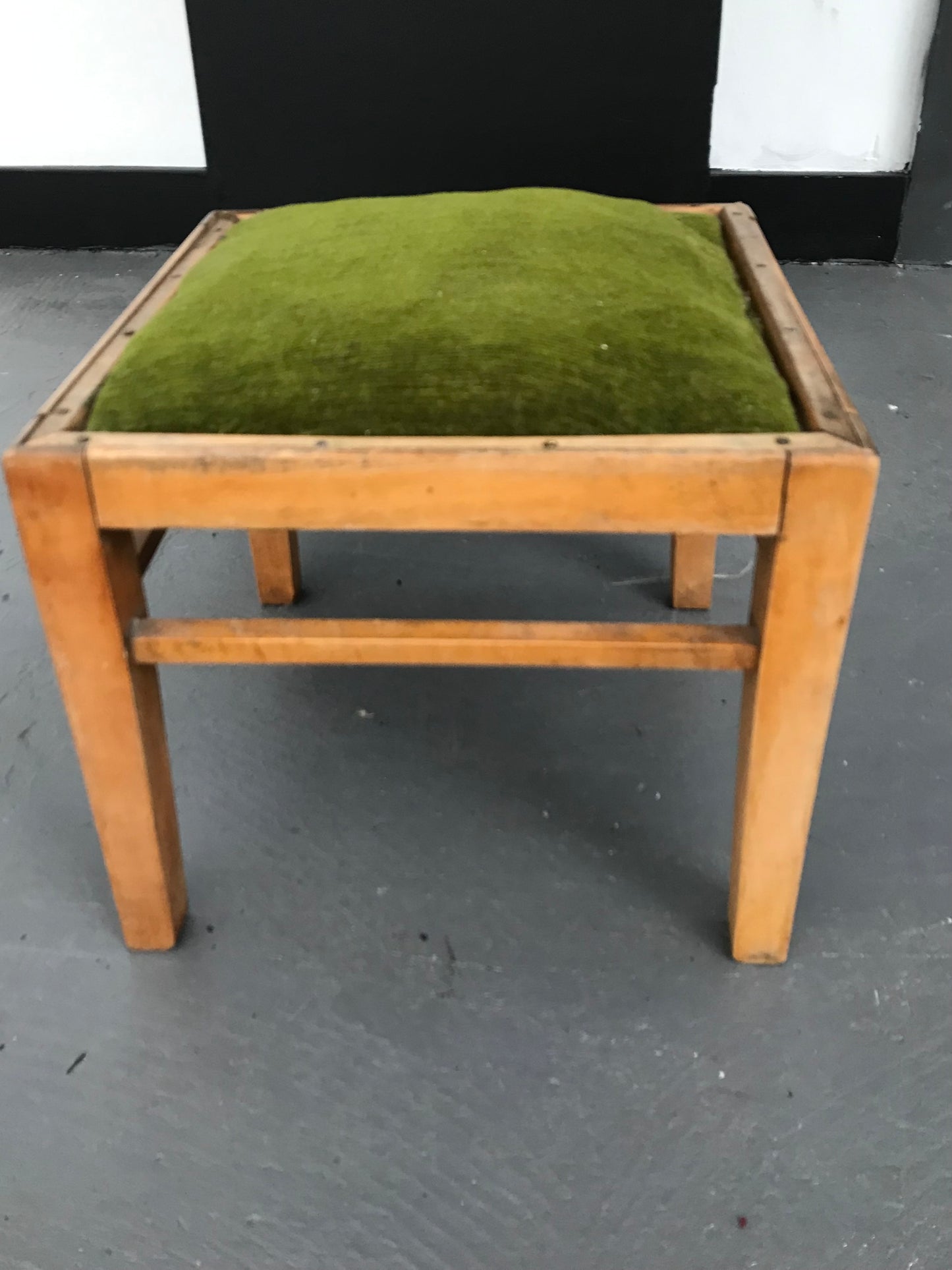 Vintage rustic foot stool available for painting and upholstery