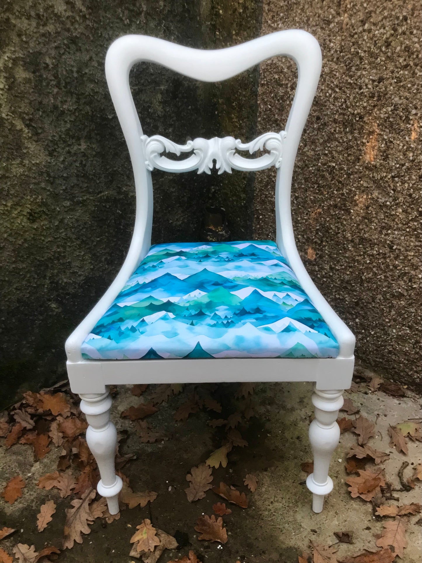 Commission for Bernadette dining chair and lamp shade