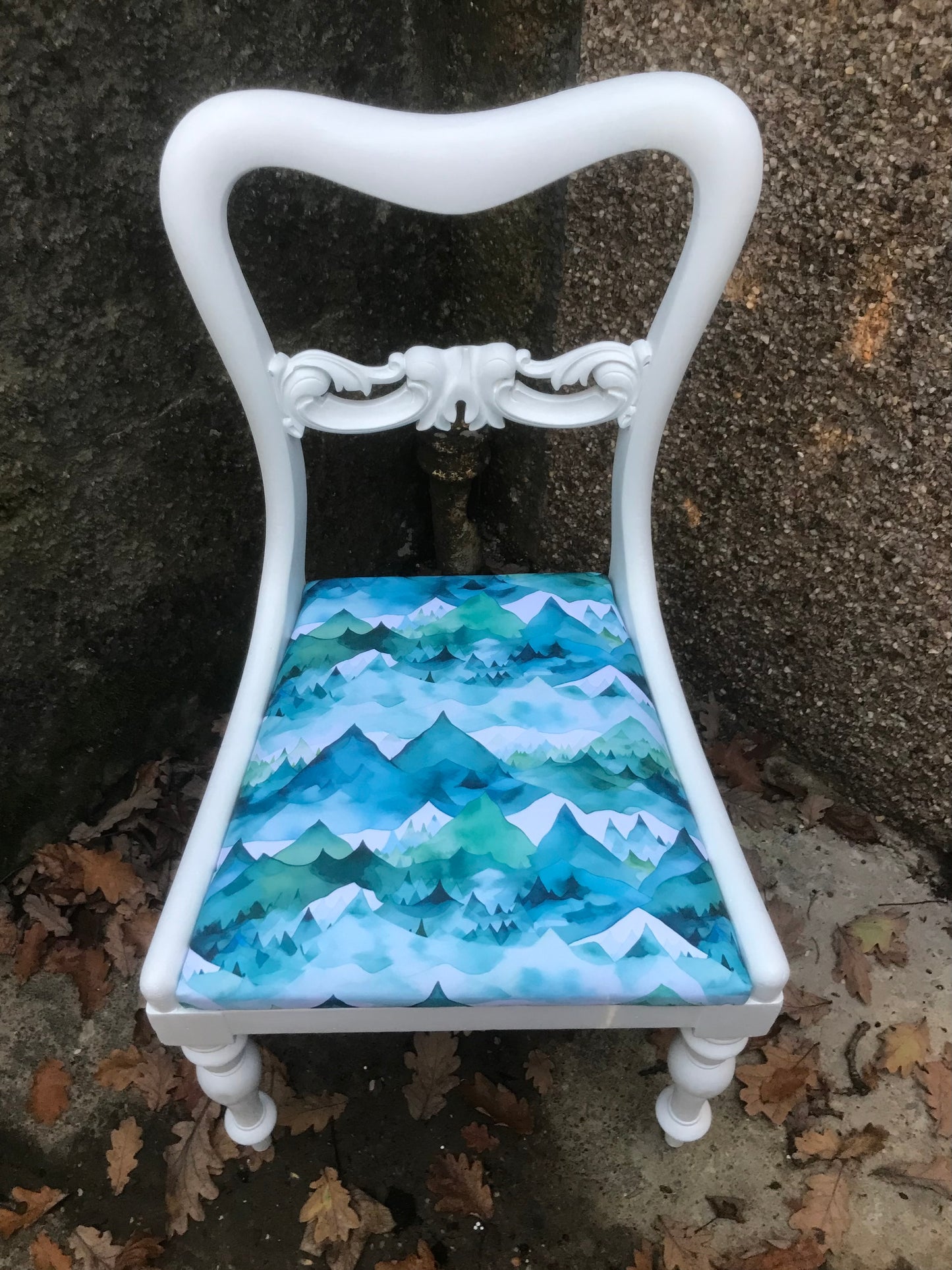 Commission for Bernadette dining chair and lamp shade