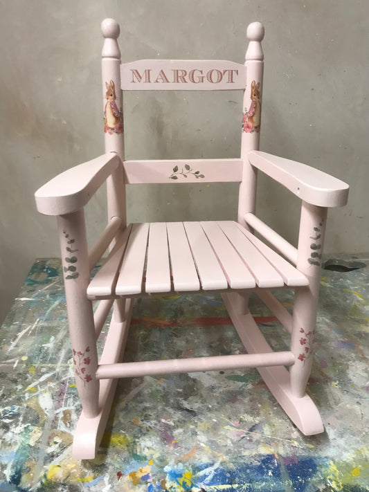 Commission for Harry personalised children's rocking chair