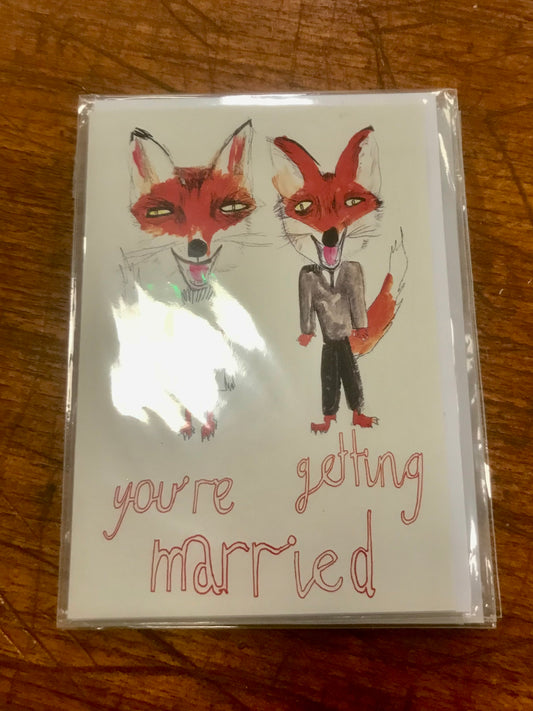 You're getting married engagement wedding card