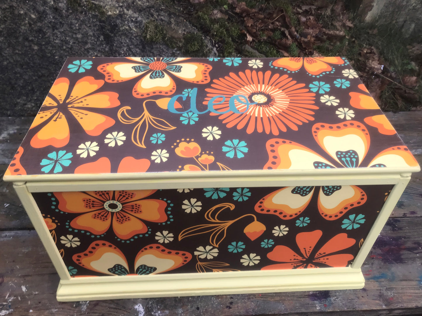 Commission for Sophie - personalised toy chest / trunk