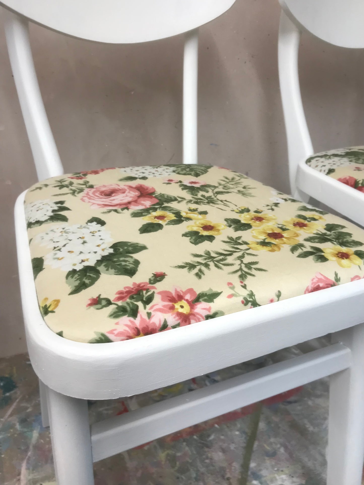 Re-upholstered matching or mismatched vintage dining chairs refinished to order