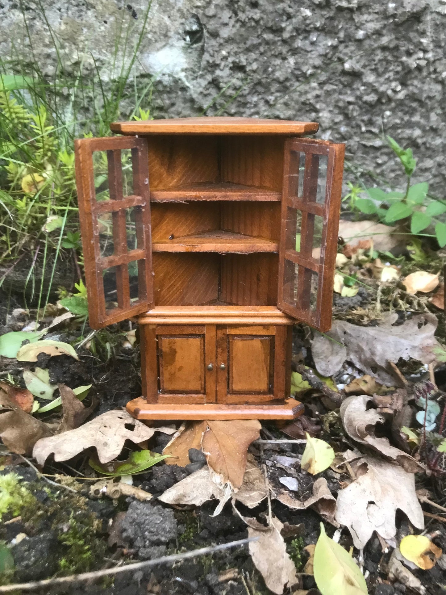 vintage corner cabinet for 12th Scale Dolls House
