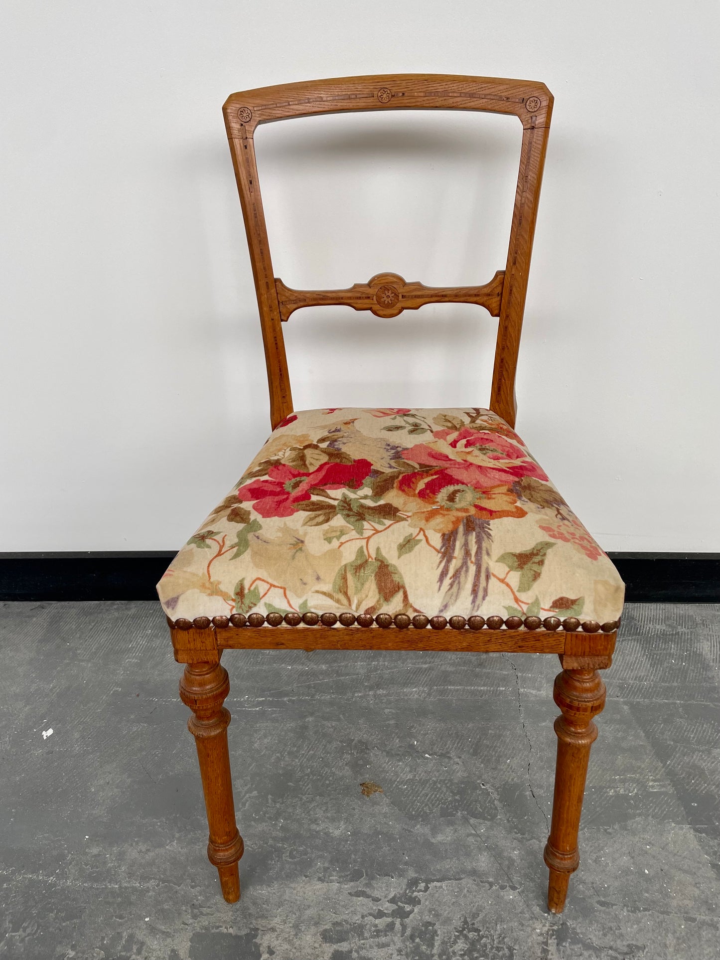 Pair of refurbished bedroom chairs will sell separately
