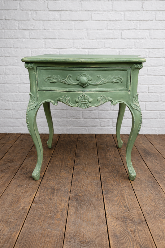 New Mahogany reproduction French bedside cabinet painted in Annie Sloan Chalk Paint