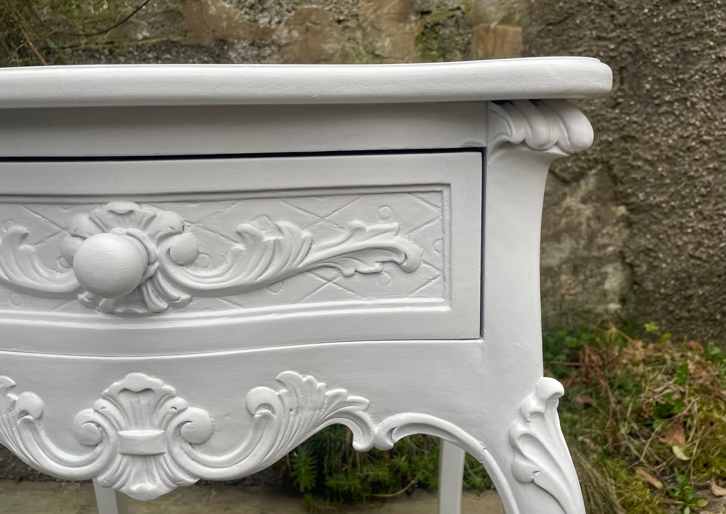 New Mahogany reproduction French bedside cabinet painted to order