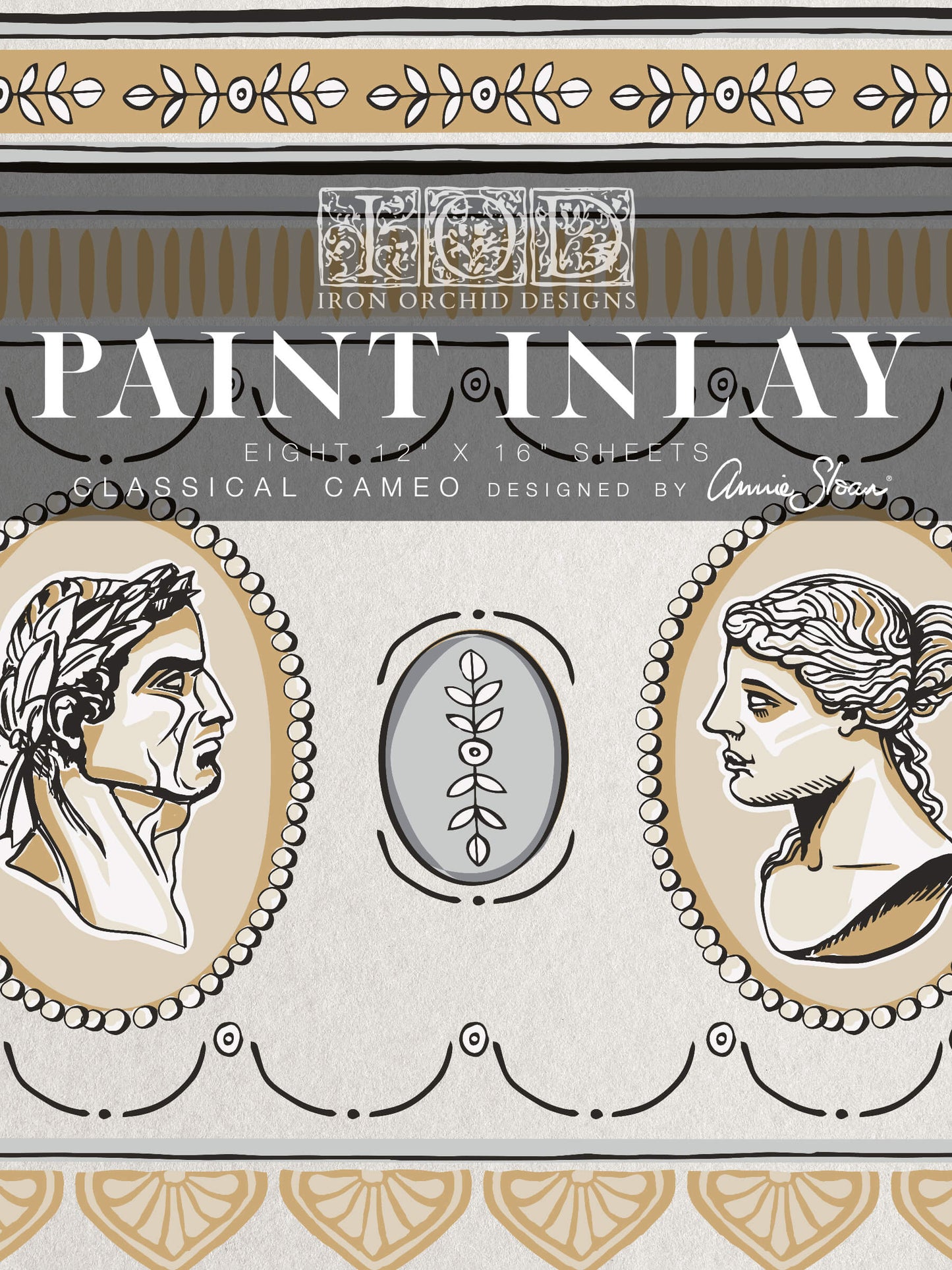 Limited Release Iron Orchid Designs -  Paint Inlay - Classical Cameos Paint Inlay