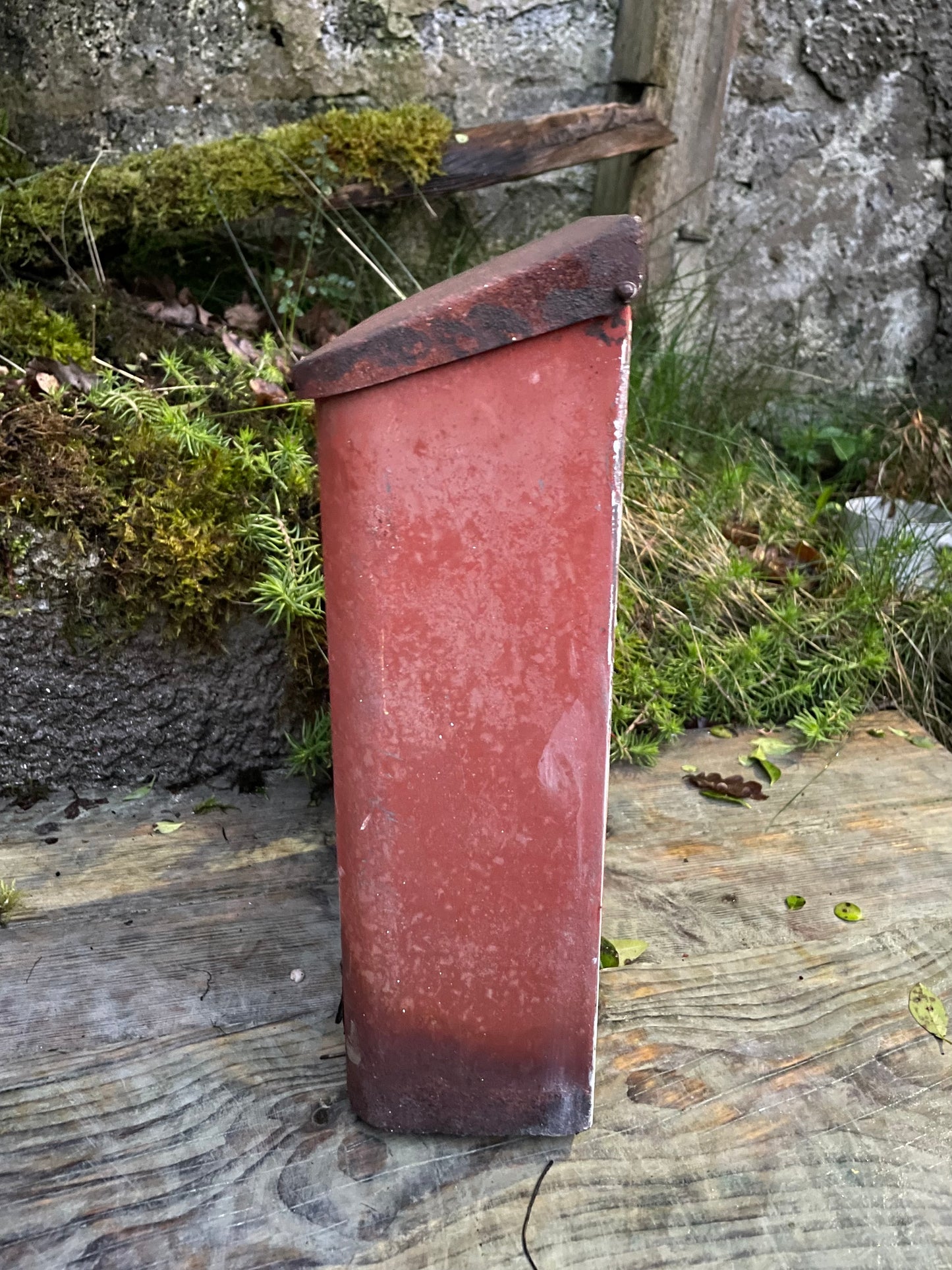 Red Swedish vintage Wall Mount Mailbox