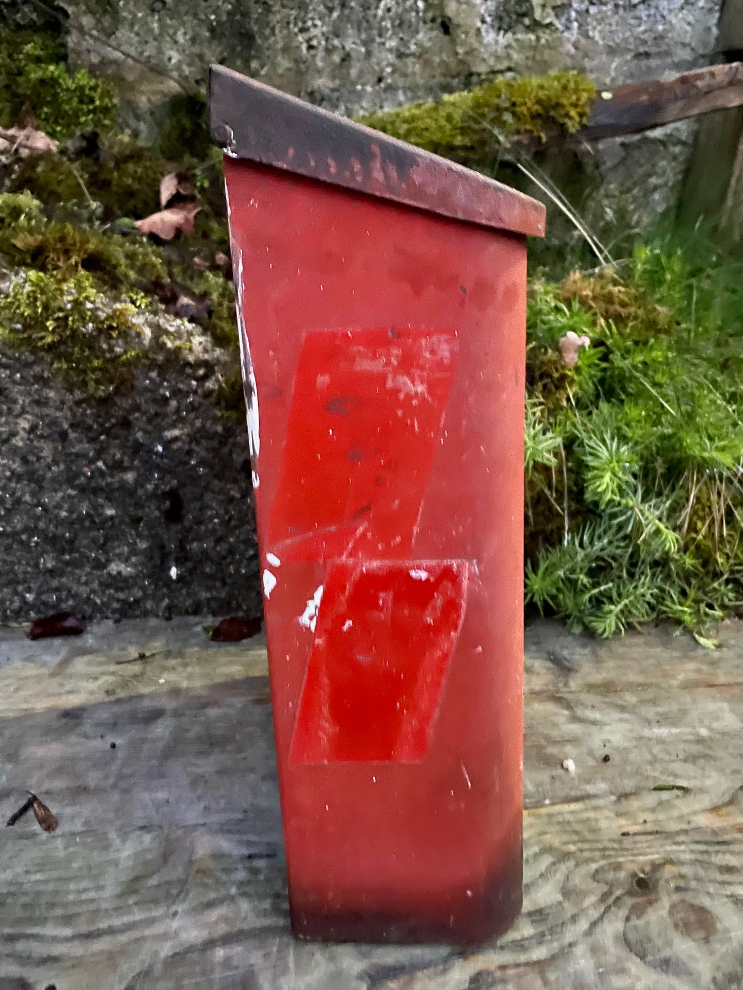 Red Swedish vintage Wall Mount Mailbox