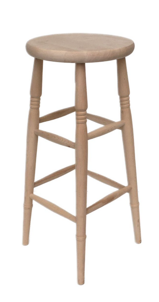 New solid beech traditional high bar stool.