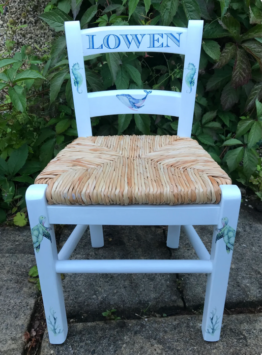 Commission for Louise - personalised children's chair