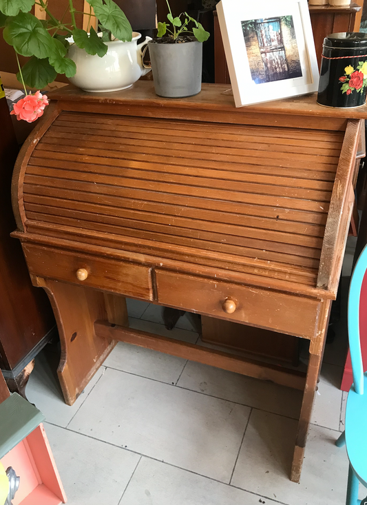 Vintage roll top desk available for painting - price includes painting
