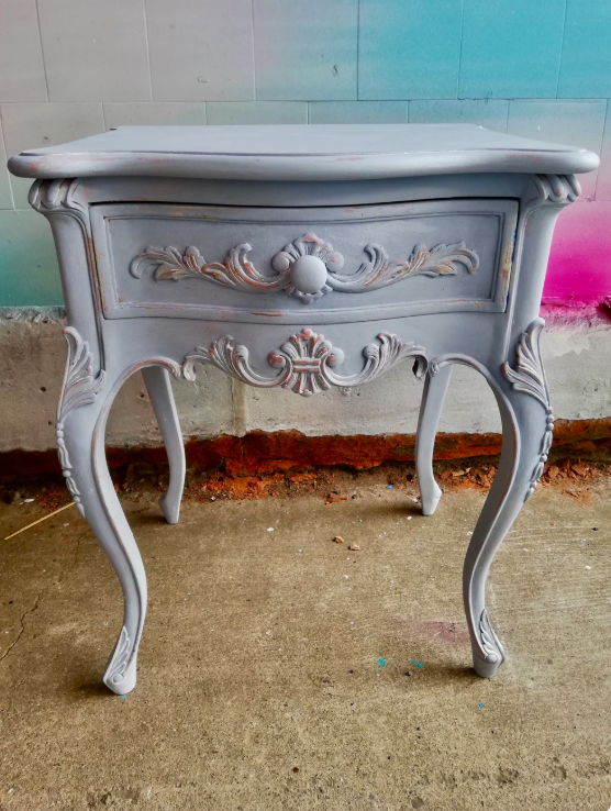 New Mahogany reproduction French bedside cabinet