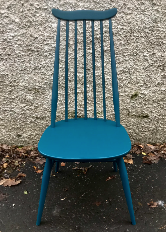 Commission for BEATA HEUMAN LTD 2 x painted goldsmith ercol dining chairs