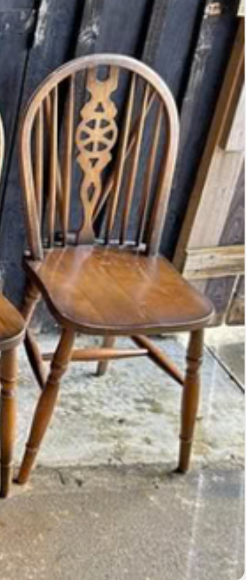 Handpainted Mismatch vintage dining chairs