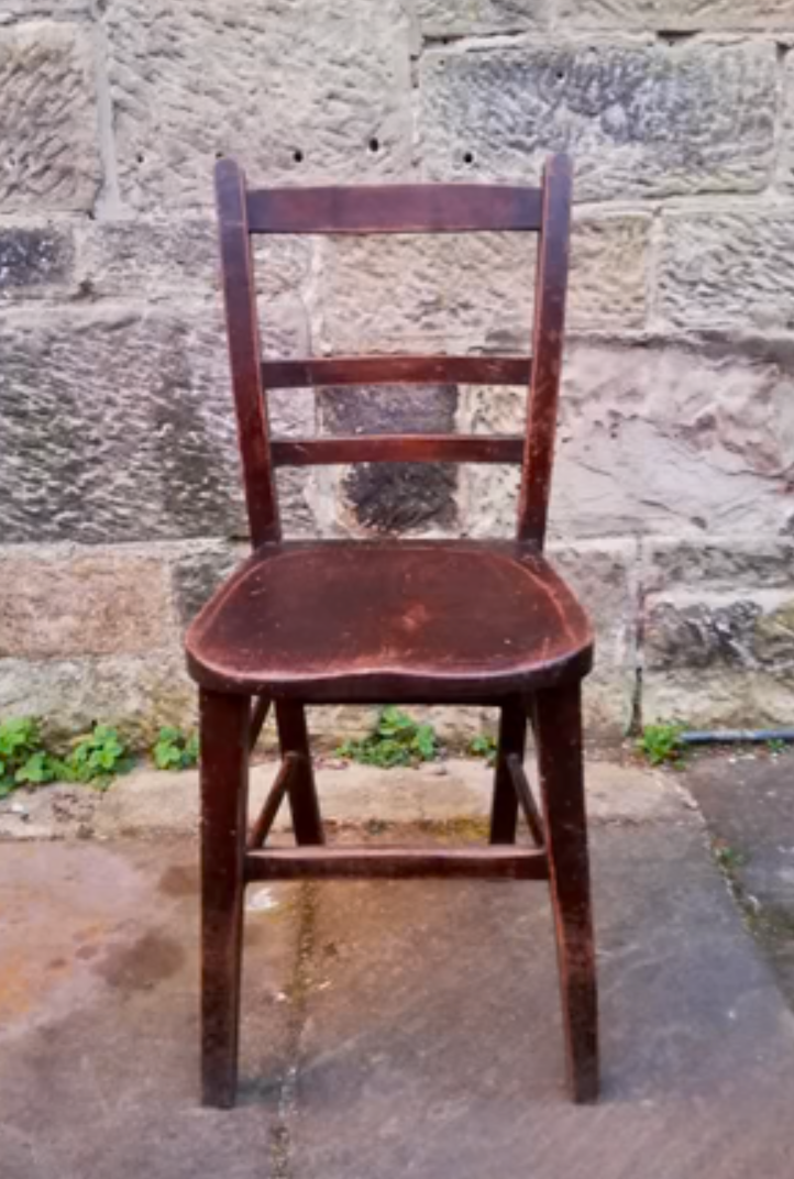 Handpainted Mismatch vintage dining chairs