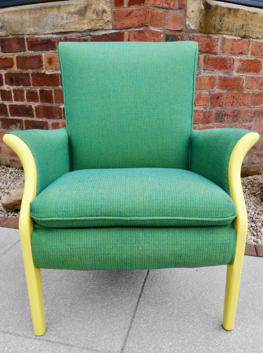 Vintage Parker Knoll chair available for reupholstery and painting your choice of colour