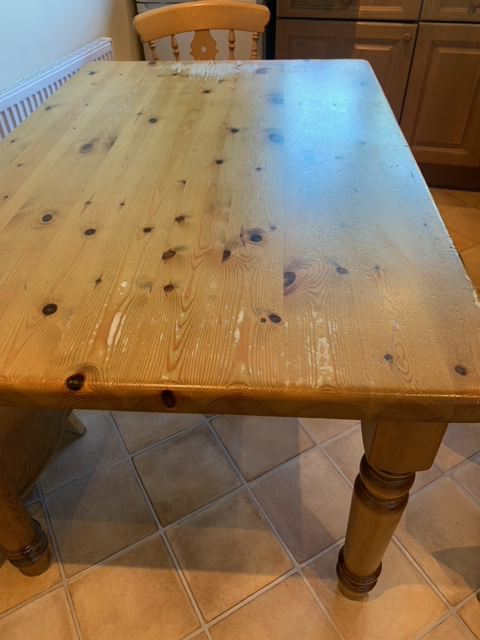 Commission for Maria refurbished dining table and chairs