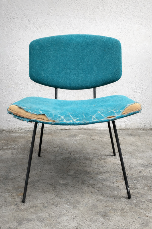 Vintage 1950's chair available for painting and reupholstery