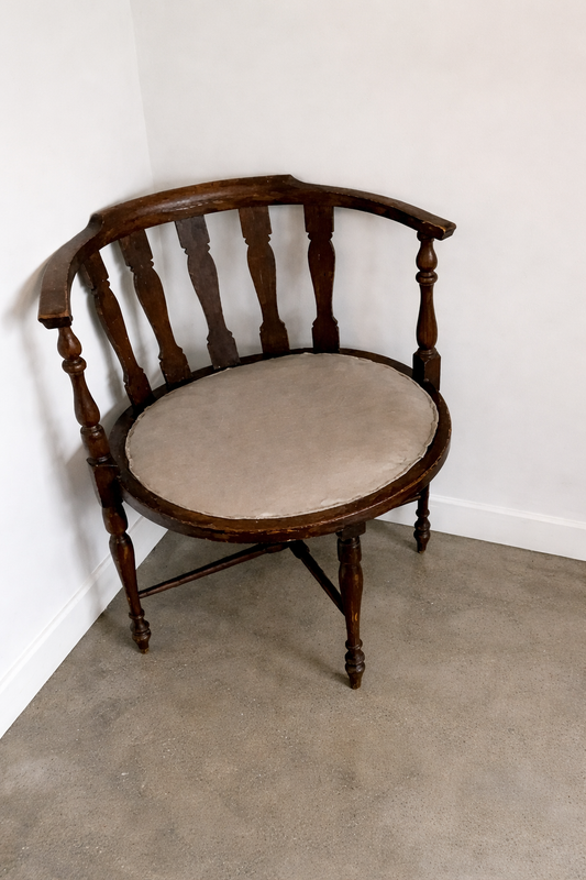 Vintage bedroom chair available for reupholstery and painting your choice of colour