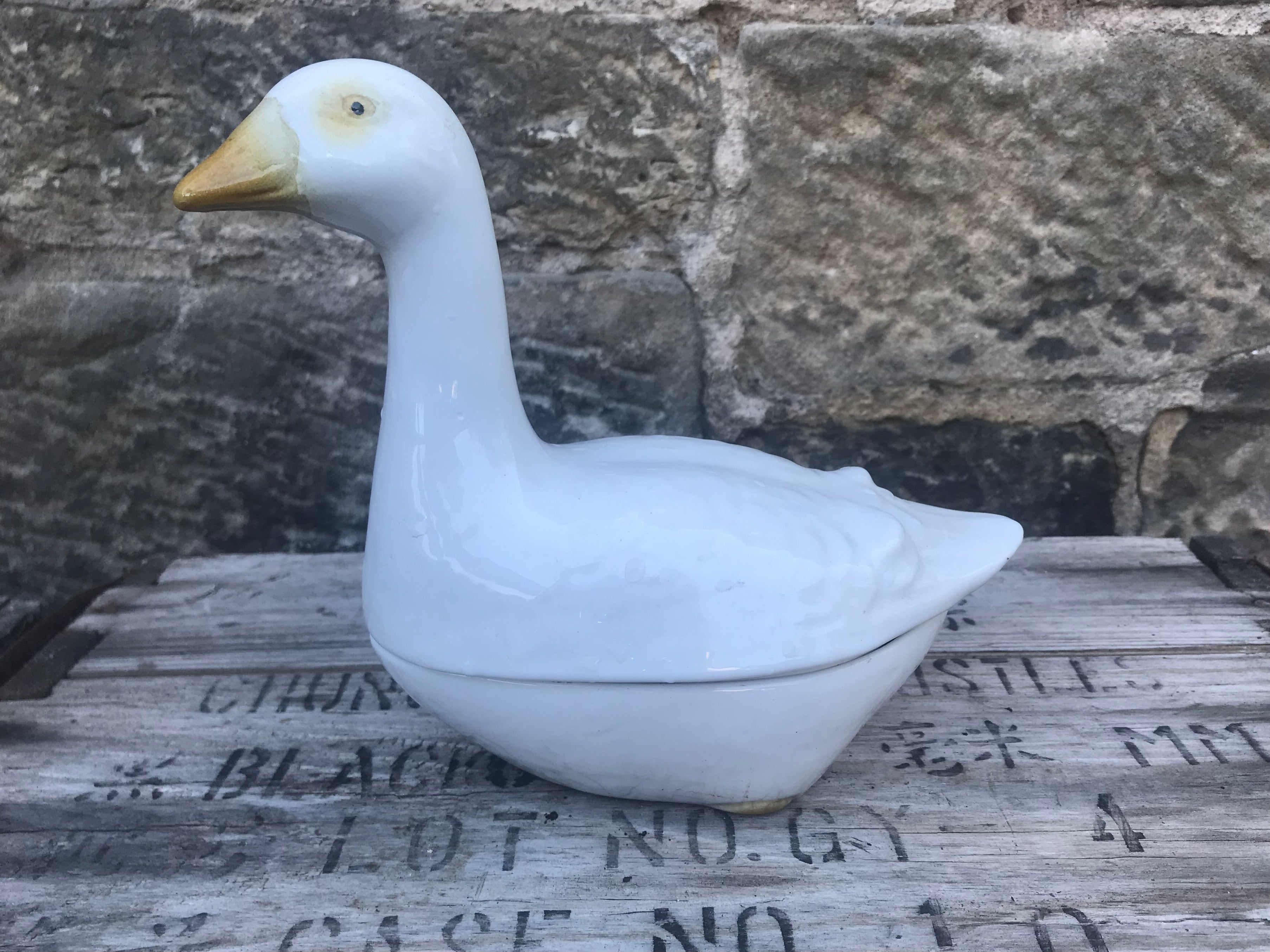 French antique ceramic terrine outlet goose