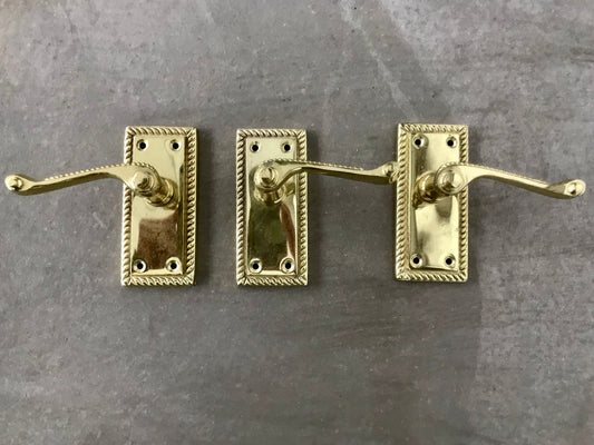 Vintage gold door handles