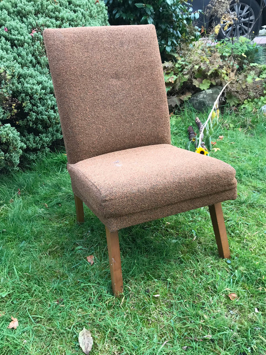 Vintage midcentury armchair  available for reupholstery and painting your choice of colour