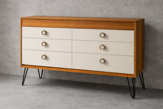 Vintage mid century chest of drawers available for  refurb and painting