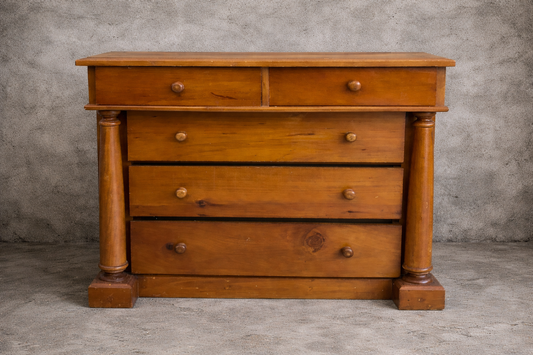 Vintage pine chest of drawers available for  painting - price includes painting