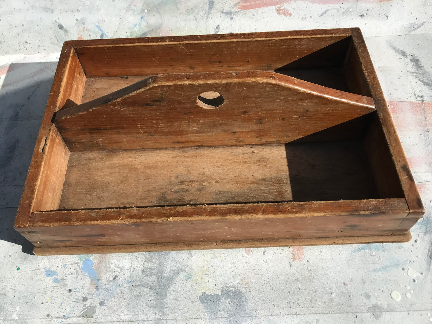 Vintage wooden cutlery drawer